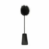 teaseme duo tickler & whip black 2w1 - piorka i bat do masażu 39 cm