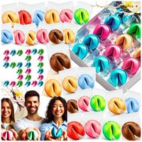 KOLOROWE CIASTECZKA Z WRÓŻBĄ NA PREZENT GIFT URODZINY ŚLUB CHRZEST 50