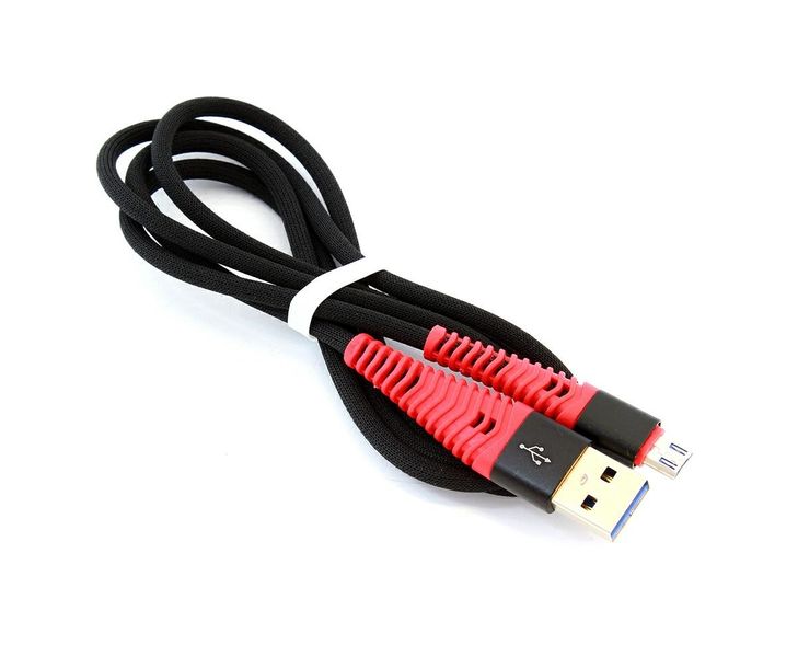 KK21N KABEL MICRO USB 1M QUICK CHARGE nylonowy oplot zdjęcie 1