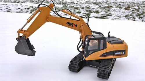 MOCNA KOPARKA ZDALNIE STEROWANA GĄSIENICOWA RC + CHWYTAK 2w1 METAL + PILOT na Arena.pl