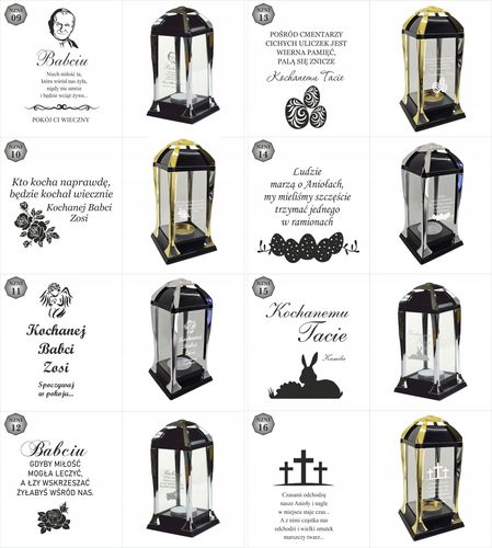 Kapliczka z grawerem Znicz pamiątkowy personalizowany napis dla dziadka na Arena.pl