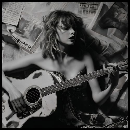 Plakat 100x100cm Młoda Gitarzystka na Arena.pl