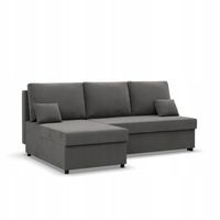 NAROŻNIK KEMI SZARY Rogówka KANAPA Rozkładana z Funkcją Spania BONELL