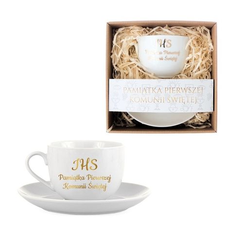 Prezent Na Komunię Świętą Podziękowanie Upominek Filiżanka Dla Ojca Matki na Arena.pl