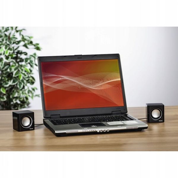 Głośnik do notebooka Hama 7x7x7cm 2 szt czarno-sre zdjęcie 9