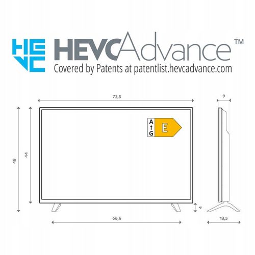 Telewizor SMART Android TV 32 cale HD WiFi DVB-T2 HEVC APLIKACJE Netflix na Arena.pl