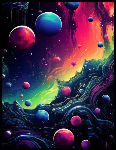 Plakat 50x65cm Kalejdoskop Galaktyk na Arena.pl