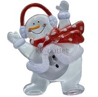 Świąteczna dekoracja na okno bałwanek LED