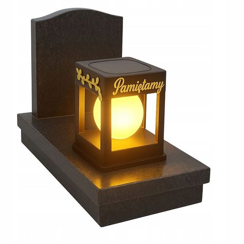 Znicz solarny LED wieczny lampion NA GRÓB statuetka CMENTARZ dekoracja na Arena.pl