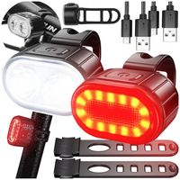 Lampka Rowerowa Światło PRZÓD TYŁ LED na rower kierownicę MOCNA USB