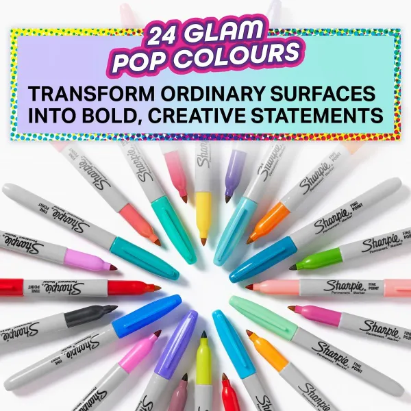 MARKERY PERMANENT SHARPIE GLAM POP 24 KOL SUPER OFERTA!!! zdjęcie 2