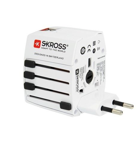 Skross Adapter podróżny MUV 2xUSB, biały na Arena.pl