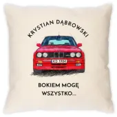 PODUSZKA Z NADRUKIEM BMW M3 E30 PREZENT FANA