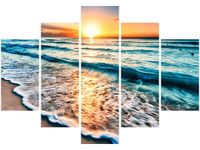 OBRAZ ZACHÓD SŁOŃCA PLAŻY CANCUN