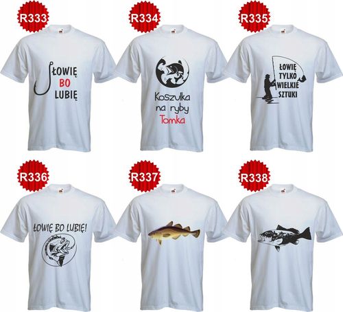KOSZULKA T-SHIRT rybaka na ryby z imieniem wędkarz na Arena.pl
