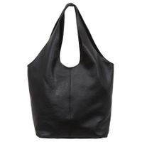 VERA PELLE torebka damska skórzana shopper na ramię z saszetką V724 czarna