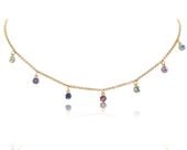 naszyjnik z kolorowymi kryształkami z kolekcji teen vibe (c24/ten/05au)