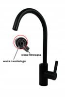 2 w 1 bateria kuchenna bateria do filtra wody STELLMAN CZARNA