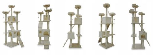 Wysoki Drapak dla Kota Drzewko 170cm Domek Beż na Arena.pl