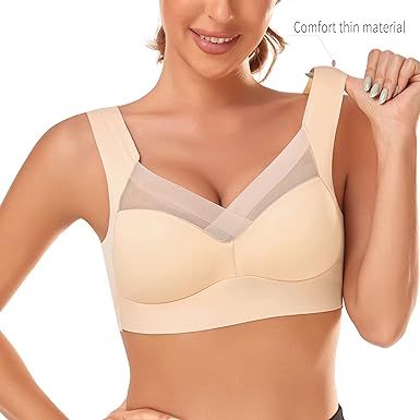 Biustonosz ultrawygodny z siateczką bezszwowy oddychający modelujący PushUp na Arena.pl