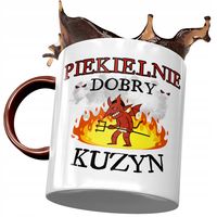 Kubek Bordowy Dla Kuzyna Na Urodziny Na Prezent Z Nadrukiem Ze Zdjęciem