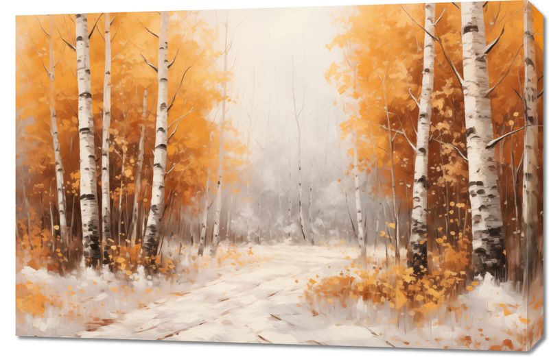 Obraz 90x60cm Jesienne Brzozy zdjęcie 1