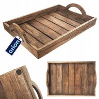 Taca do Serwowania Przekąsek Drewniana Prostokątna ORION 35,5 x 25,5 cm