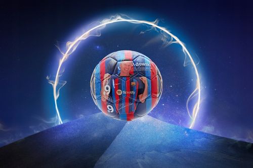 ORYGINALNA PIŁKA NOŻNA FC BARCELONA r5 LEWANDOWSKI DO NOGI NA TRAWĘ na Arena.pl