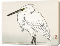 Obraz 90x70cm Snowy Egret, Kōno Bairei Japoński Vintage do Salonu