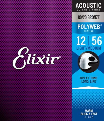 Elixir struny do gitary akustycznej POLYWEB 80/20 Bronze 12-56 na Arena.pl
