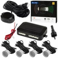 4X CZUJNIKI COFANIA PARKOWANIA BUZZER ZESTAW PRZÓD TYŁ SREBRNE UNIWERSALNE