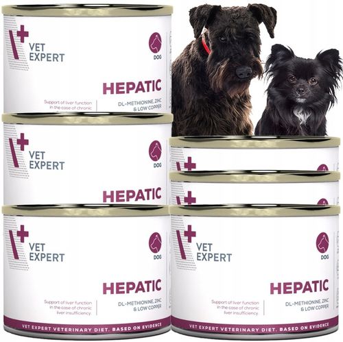 VET EXPERT HEPATIC DOG 6x200g weterynaryjna pies niewydolność wątroby na Arena.pl