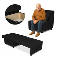 Fotel rozkładany f spania KIMO pojemnik Family Meble Hunter czarny