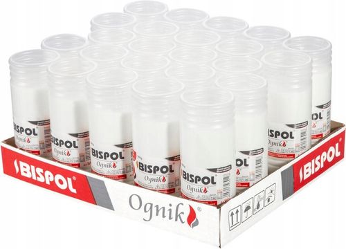 Wkłady do zniczy parafinowe BISPOL WP3 72h 24szt na Arena.pl