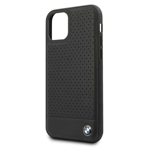 BMW Perforated Horizontal Smooth Leather Etui iPhone 11 (czarny) na Arena.pl
