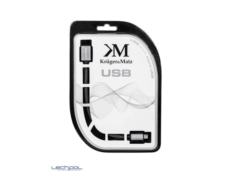 KM0333 Kabel USB - micro USB gniazdo-wtyk 0,2 m K zdjęcie 2