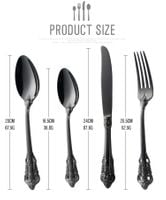 Sztućce - NEW DESIGN -4 Szt - Czarne - HIT