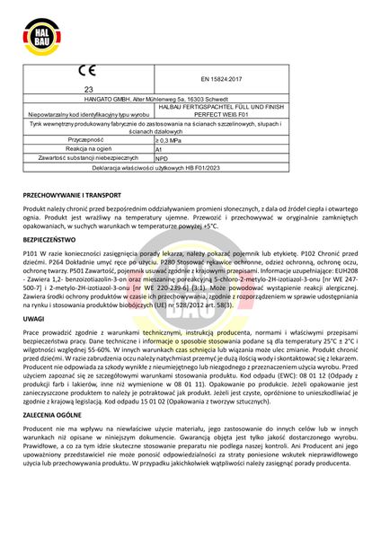 Gotowa Gładź Szpachlowa 80kg Super Biała Gładź Polimerowa Q1-Q4 F01 zdjęcie 8