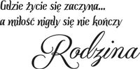 100X50CM RODZINA NAKLEJKA