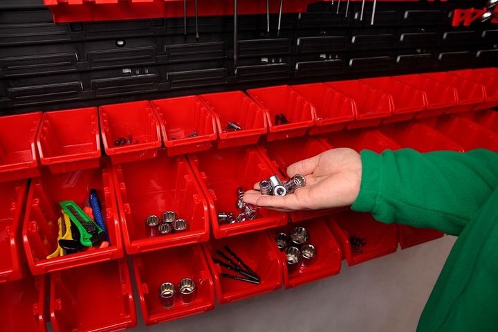 Pudełka warsztatowe kuweta czerwone 155x100x70 mm POJEMNIKI KUWETY 20 SZT zdjęcie 7