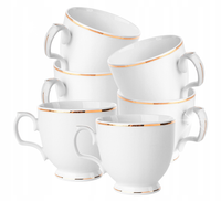 Filiżanka filiżanki do kawy porcelana MariaPaula Złota Linia 350 ml 6 szt.