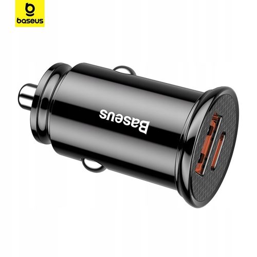 BASEUS MOCNA SZYBKA ŁADOWARKA SAMOCHODOWA USB USB-C TYP-C PD 30W QC 3.0 5A na Arena.pl