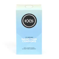 exs nano thin prezerwatywy ultracienkie 12 sztuk bez zapachu, 53 mm