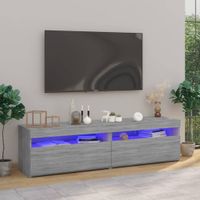 Szafki pod TV z LED, 2 szt., szary dąb sonoma 75x35x40 cm