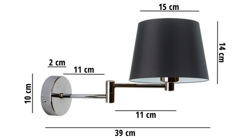 Kinkiet ścienny LUGO E27  abażur stożek na Arena.pl