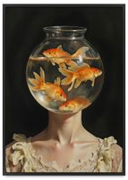 Plakat w ramie portret akwarium 50x70 cm w czarnej ramie