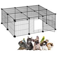 Kojec Zagroda Metalowa Drzwi dla Małych Zwierząt Klatka Składany Wybieg