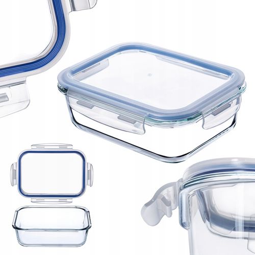 SZKLANY POJEMNIK NA ŻYWNOŚĆ JEDZENIE 1040ml Z POKRYWKĄ PUDEŁKO ŚNIADANIÓWKA na Arena.pl