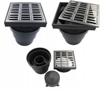 KRATKA ŚCIEKOWA 15X15cm PIONOWA FI 110 RUSZT STAL