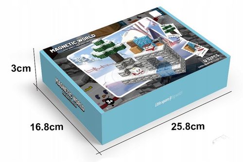 KLOCKI MAGNETYCZNE 2 cm kostki budowlane konstrukcyjne BLOKI SZEŚCIANY 92el na Arena.pl